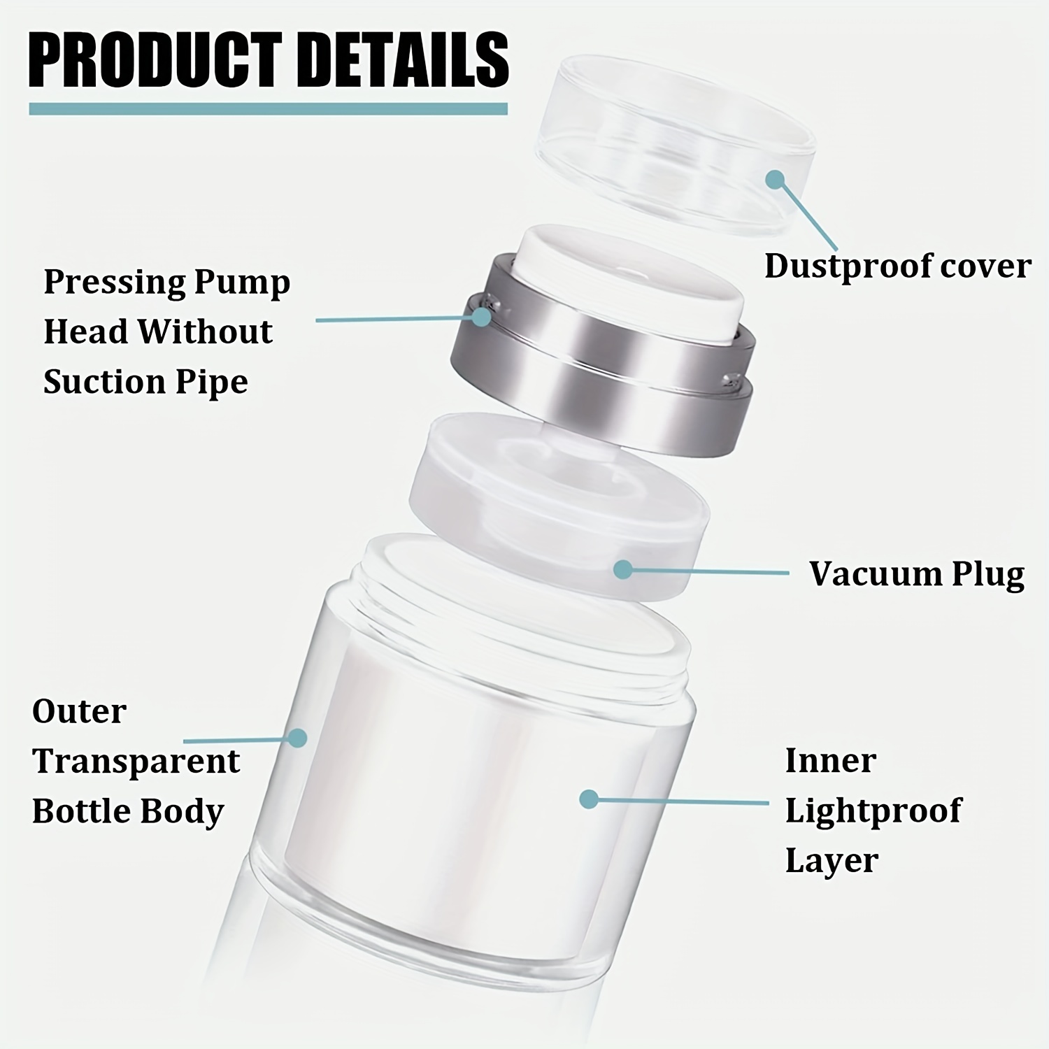 Airless Pump Jars Sets Airless Pump Bottles Portable - Temu