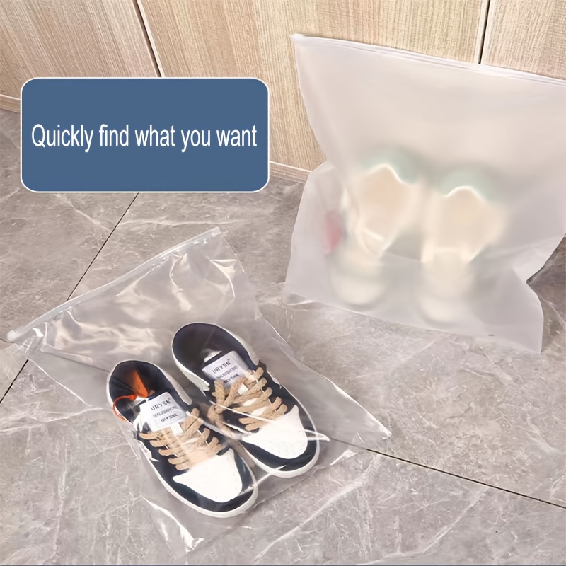 Shoes Sealed Storage Bag Dustproof Clothes Plastic Storage - Temu