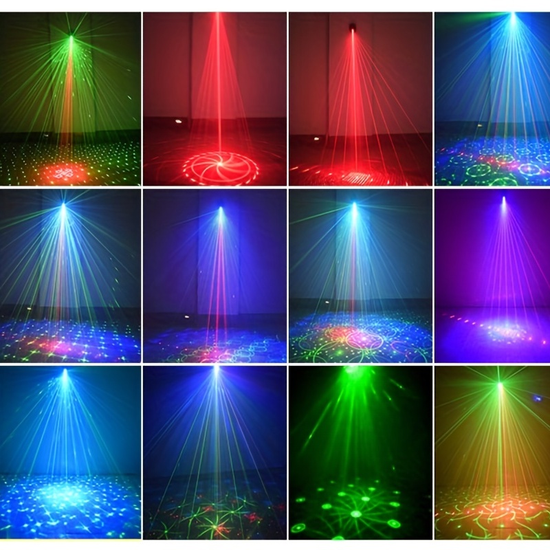 Pitambara Maa- Party Lights RGB 3 Lens DJ Disco Stage Laser Light Sound  Activated Led Projector