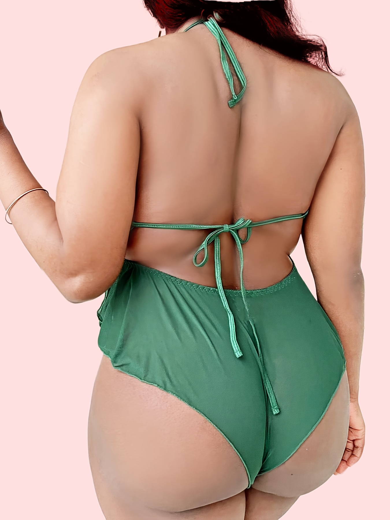 Plus Size Sexy Lingerie Bodysuit Women's Plus Contrast Lace - Temu