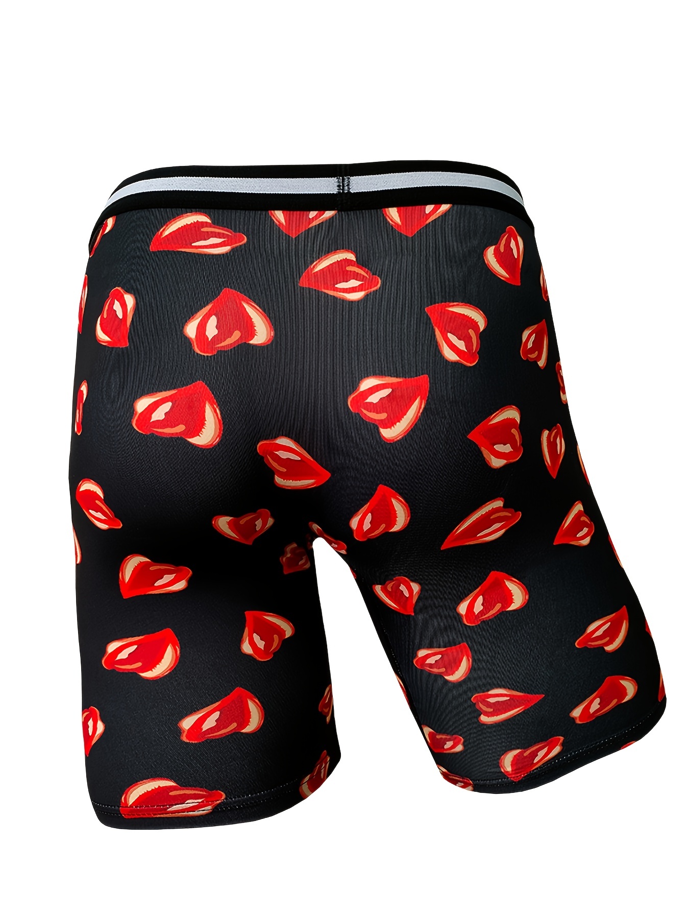 Men's Red Lips Comfortable Sexy Casual Boxer Briefs - Temu