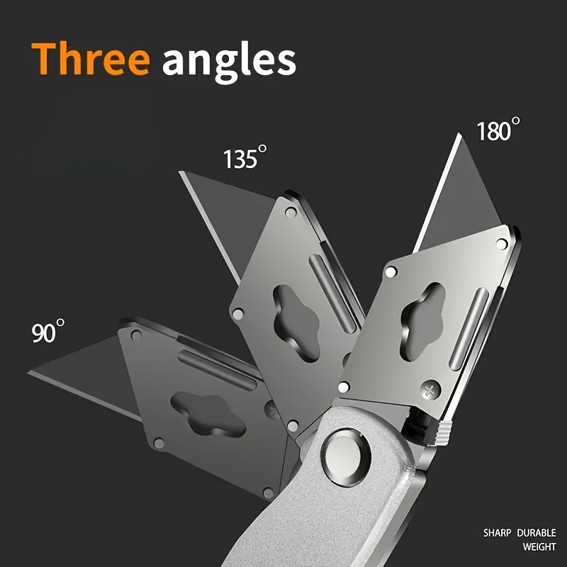 Heavy Duty Box Cutter with Clip Aluminum Body
