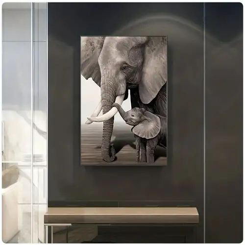 1pc Mädchen Rettet Elefanten Leinwand Gemälde Poster Tier - Temu Germany