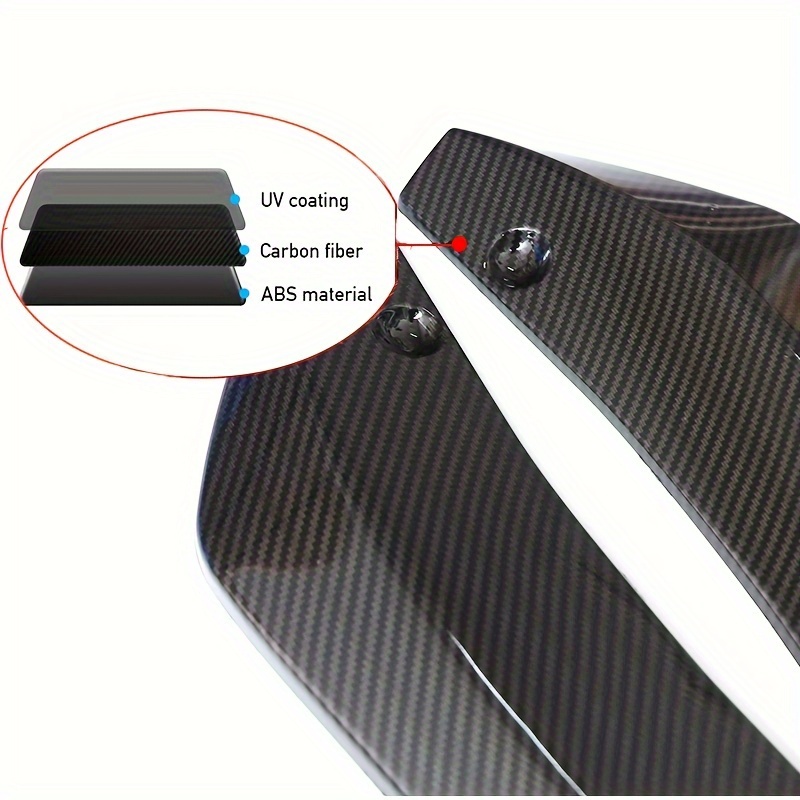Universal Auto Vorne Hinten Stoßstange Streifen Lip Spoiler Diffusor  Splitter Scratch Protector Carbon Fiber Winglets Seite Rock Verlängerung