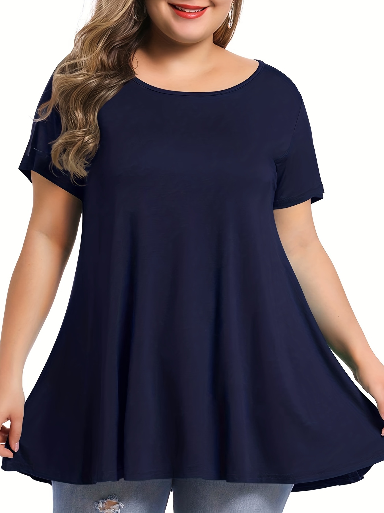 BELAROI Plus Size Tops for Women Short Sleeve Casual T Shirt