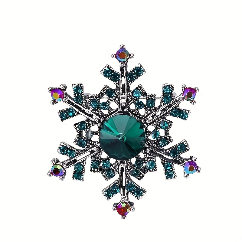 Christmas Snowflake Brooch Pin for Women & Girls
