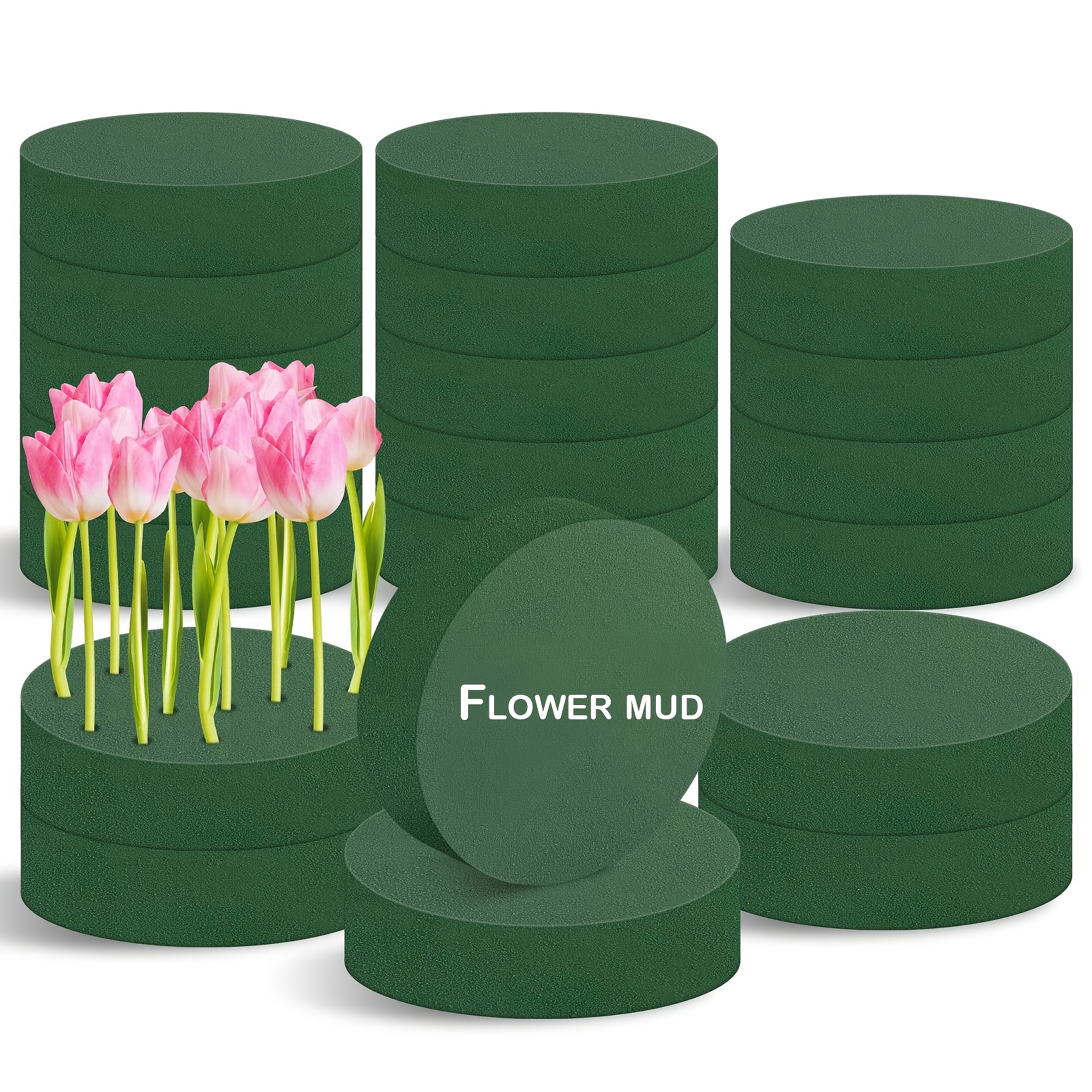 Bloque cuadrado de espuma de flores de 3 pulgadas, kit de arreglo floral de  espuma húmeda para flores artificiales, flores de pasillo de boda