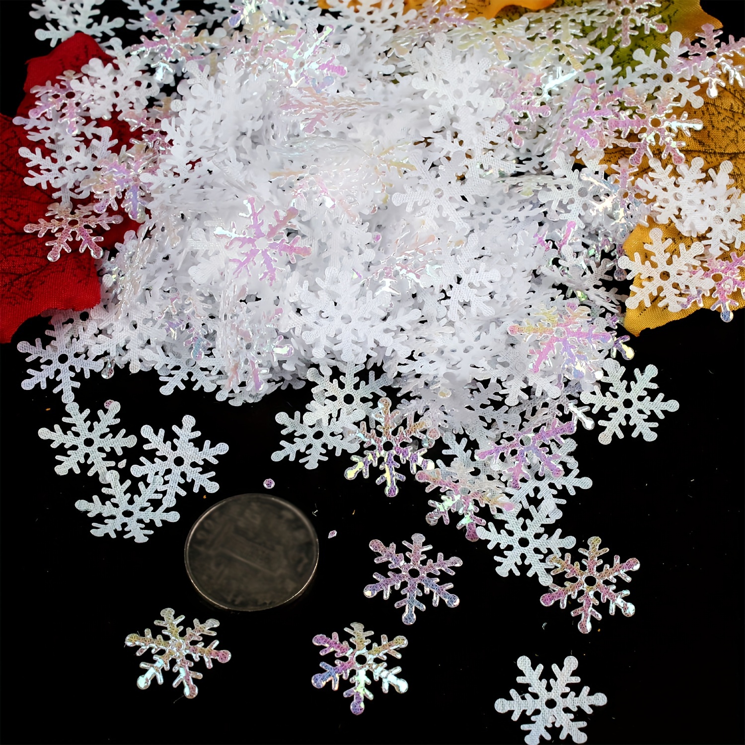 Bag Mini Christmas Decoration Snowflake Flakes Wedding Party - Temu