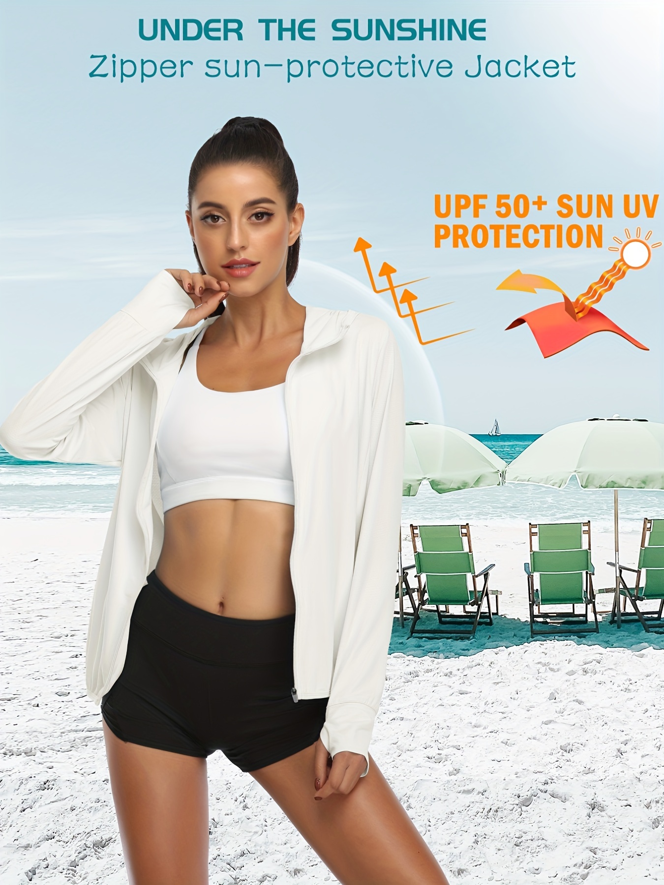Vêtements de protection solaire pour femmes Hauts d'extérieur légers Trous