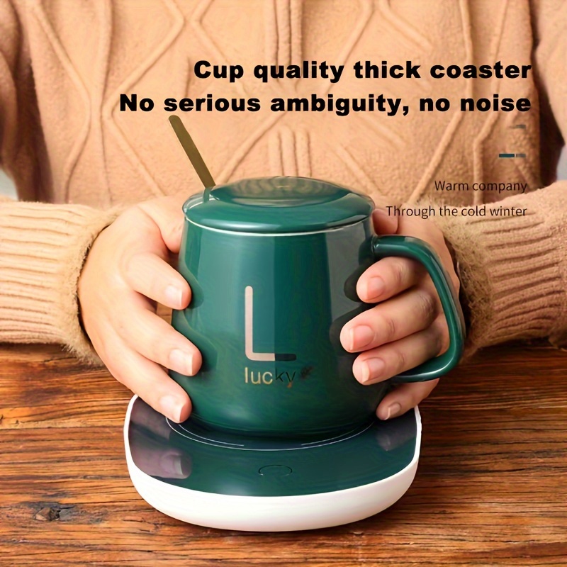 Temperature Control Smart Mug with Lid, Coffee Mug Warmer with Mug