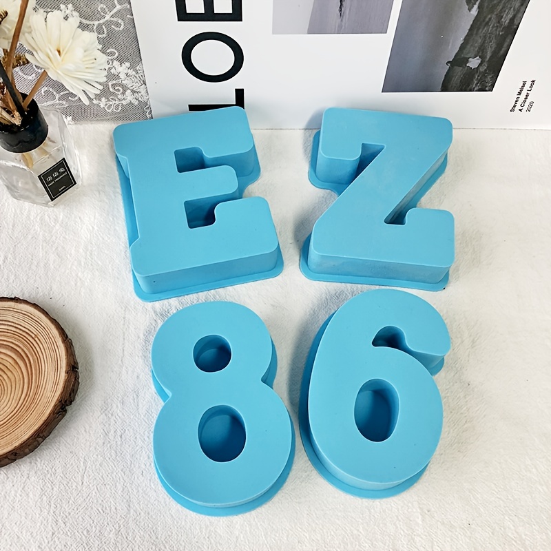 Coaster Molds For Epoxy Resin Round Letter Design Silicone Resin