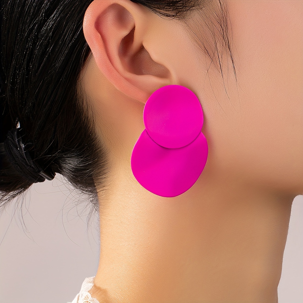 

Fashionable, Simple, , Exaggerated Painted, Geometric Women's Ear