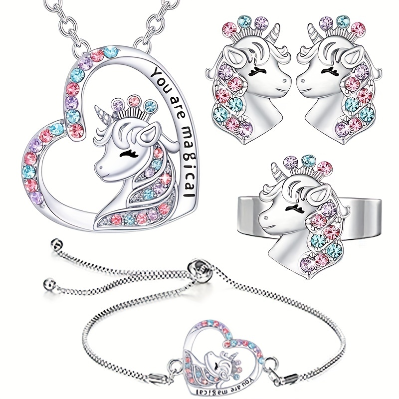 

Gorgeous Unicorn Jewelry Set - Perfect Gift For The Special Girl In Your Life!