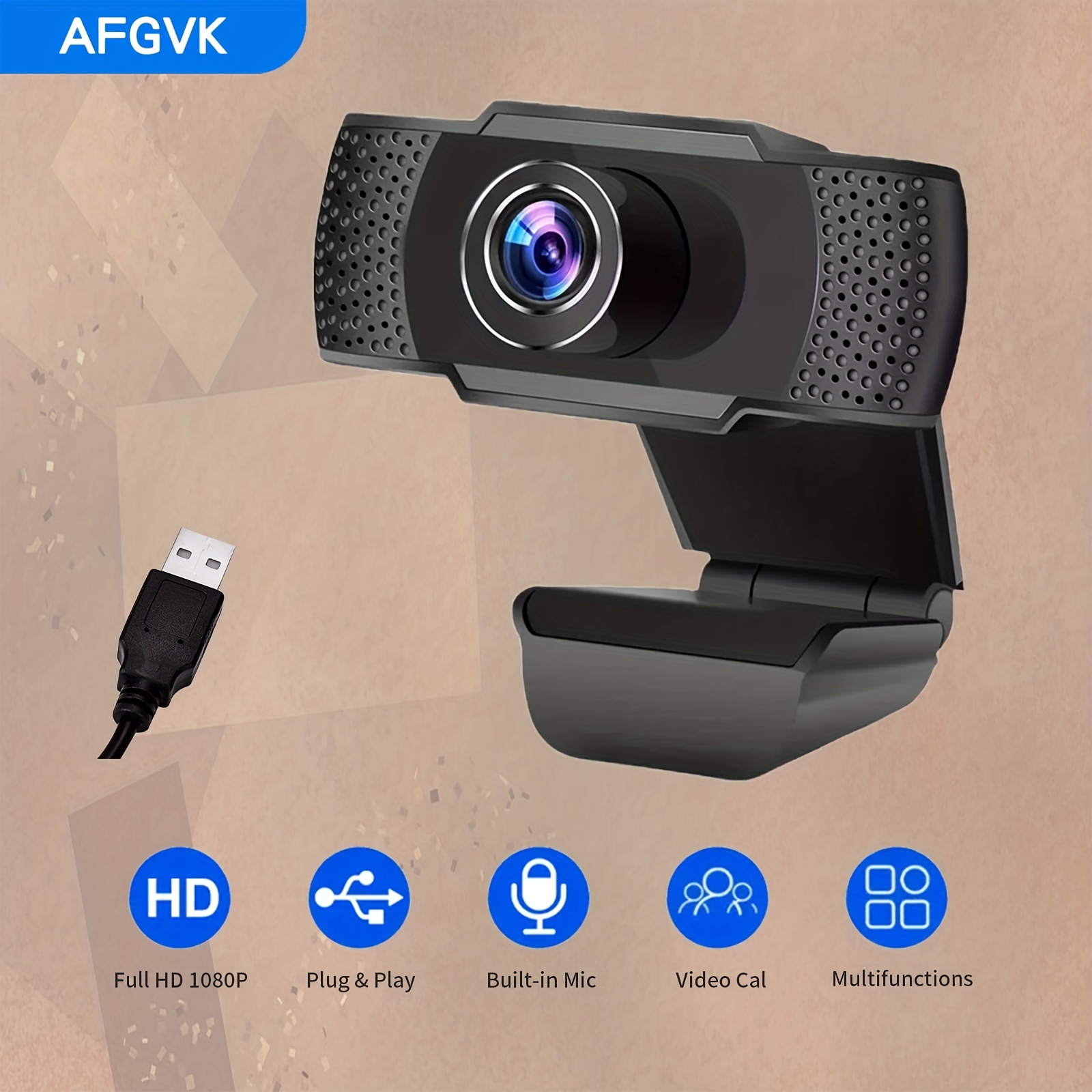 Webcam pour PC, Full HD 1K/2K/4K Appels Vidéo, Autofocus Web Caméra avec  Microphone, Vue Grand Angle 120 Degrés pour Ordinateur 4k blanc