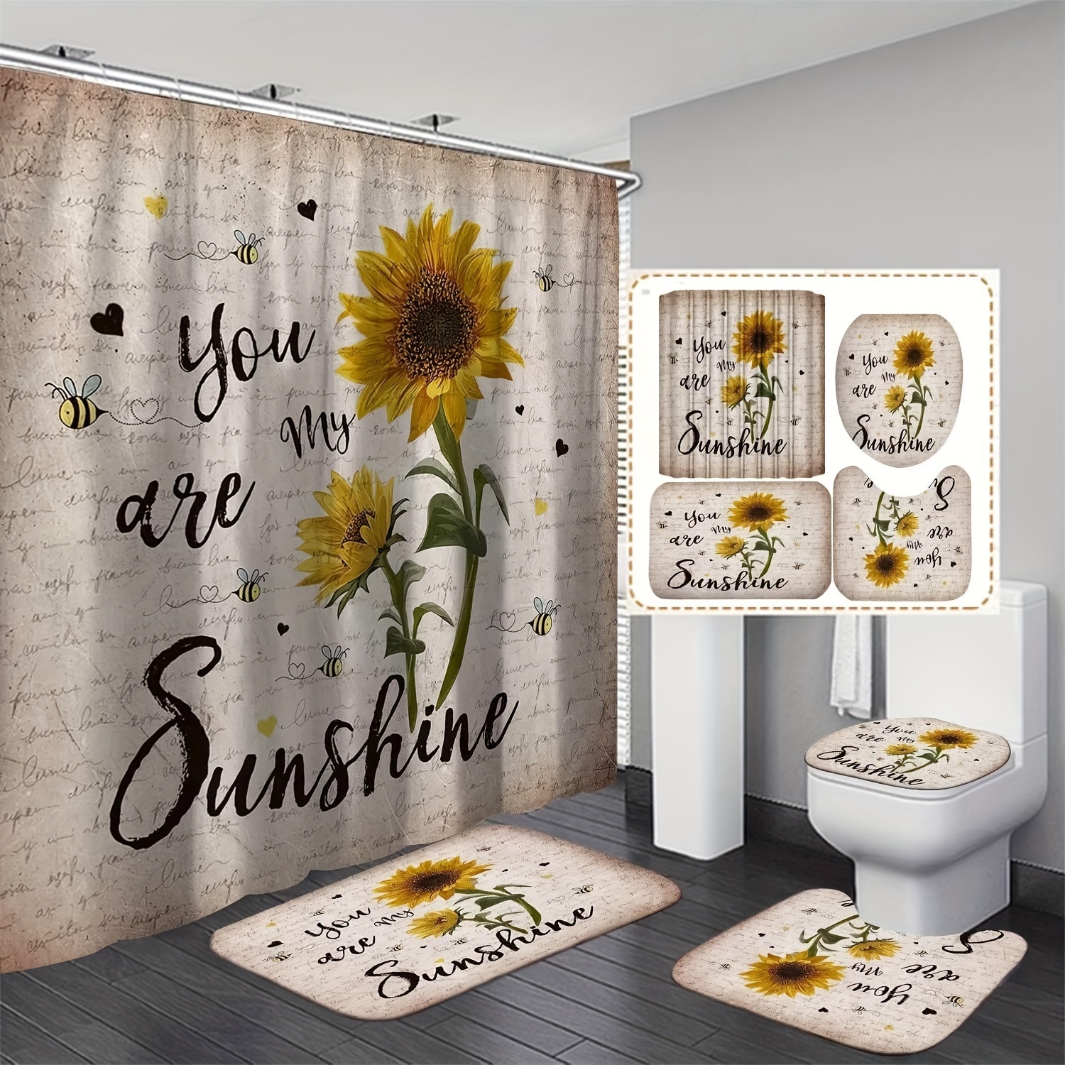 Van Gogh Shower Curtain Set Waterproof Fabric 12 Hooks - Temu