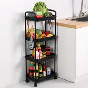 1pc 4 layer trolley storage rack with pulley kitchen bathroom shelf floor multi layer removable storage rack bedroom snack storage rack details 4