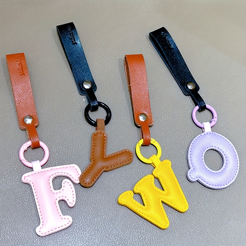 Cartoon Alphabet Initial Letter Bracelet Wristlet Keychain - Temu