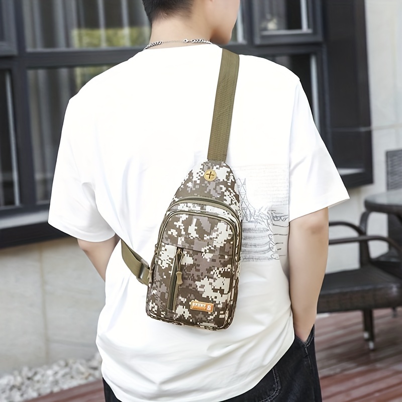 mens casual chest bag outdoor sports crossbody bag Temu Philippines