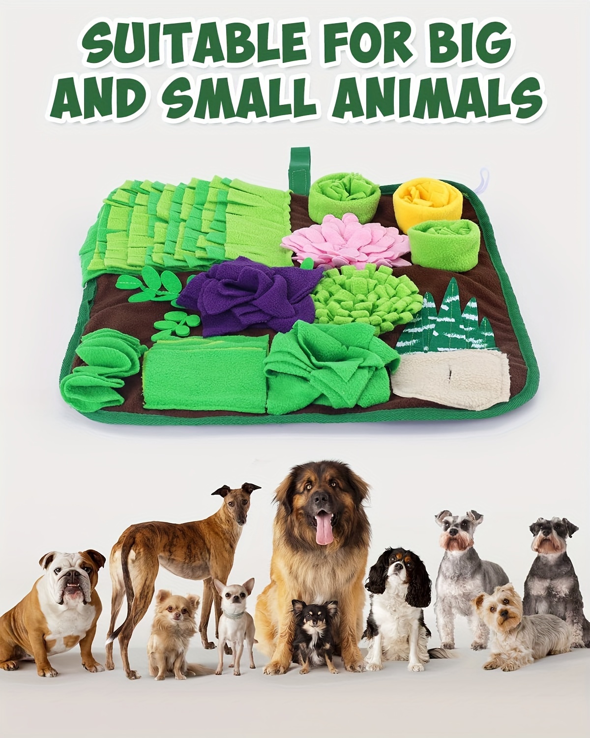 interactive dog snuffle mat slow feeder   toy for mental stimulation anti choking design pet smell training   blanket Product details 4