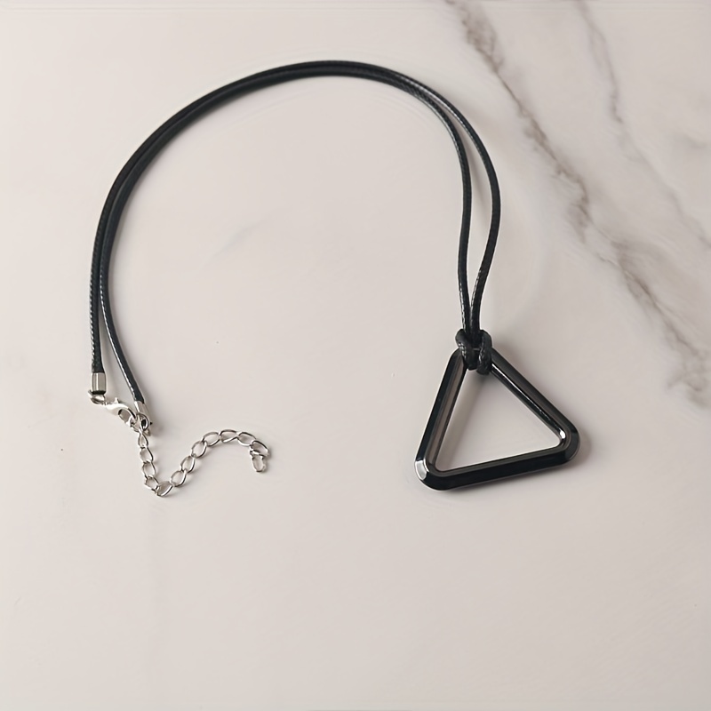 Men's Triangle Pendant Necklace, Versatile Gift