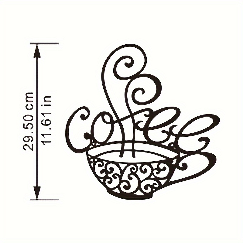 Tea Cup Wire Wall Hanging Wire Wall Art Wall Decor Wire Decor Kitchen Wall  Art Kitchen Wire Art Wire Words Coffee Cup Wall Art 