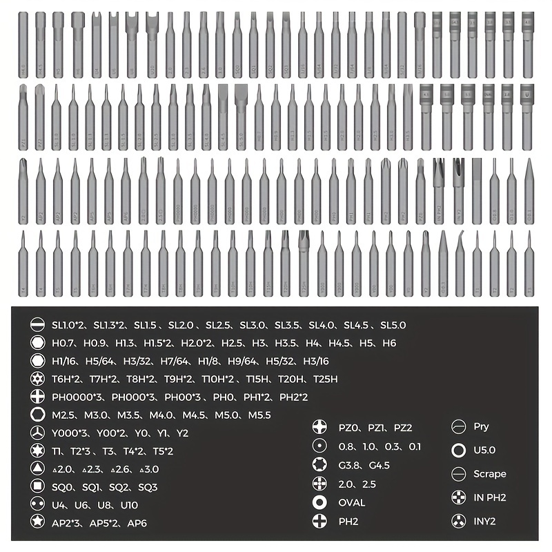 126 En 1 Ensemble de tournevis de précision Kit d'outils de réparation  électronique professionnelle