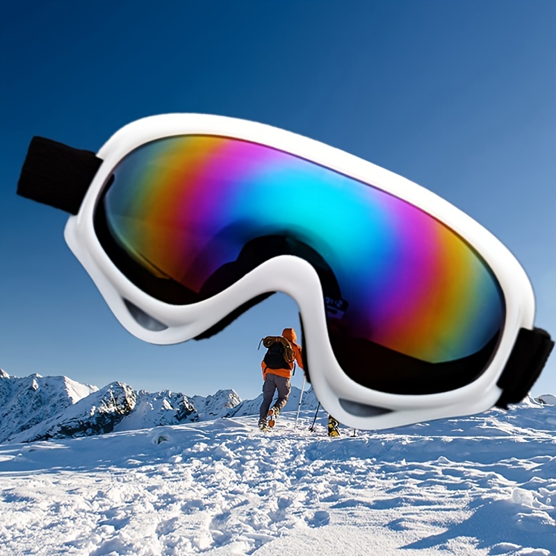Gafas de esquí para mujer, gafas de nieve para mujer, gafas sobre gafas  resistentes al viento, protección UV, antivaho para motos de nieve