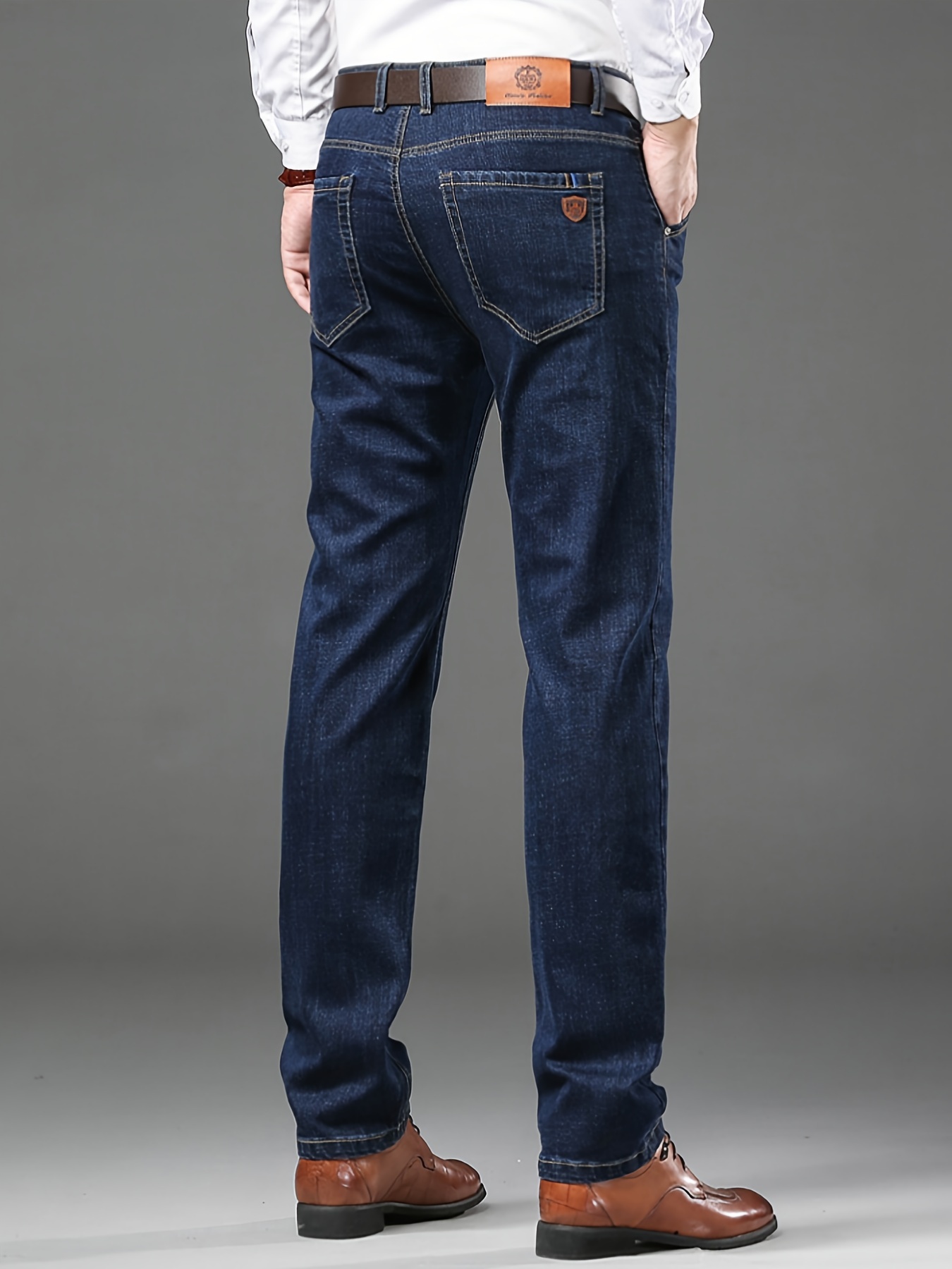 cotton blend mens solid slim fit denim jeans with pockets all seasons outdoor leisure work
