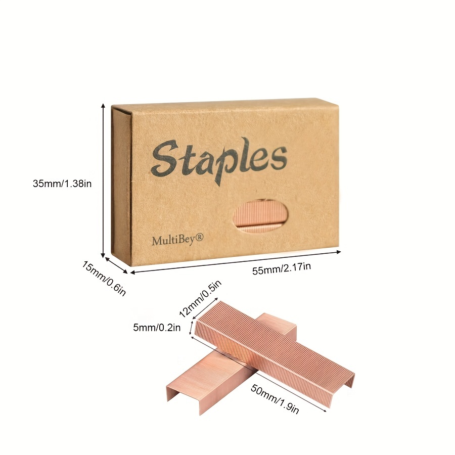 26/6 Staples Pin 1000pcs/Box Rose Gold Metal Office Standard Stapler  Staples 26 / 6 Binding Machine School Supplies Accessories