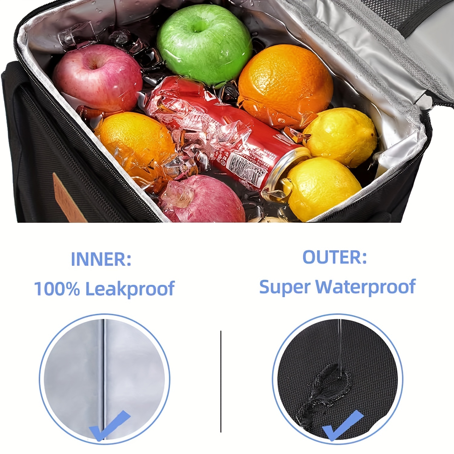 14L Large Insulated Bag Soft Cooler Bag For Women & Men
