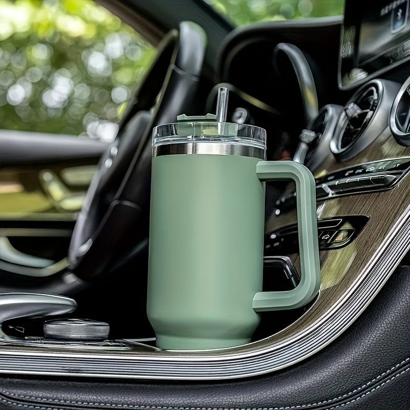 40oz Tumbler Travel Coffee Mug Cup With Handle Insulated Reusable Stainless  Steel Car Water Bottle Iced Coffee Cup Travel Mug
