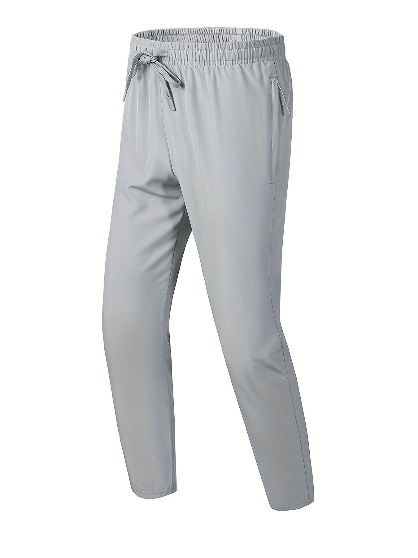 Lightweight Solid Color Drawstring Sweatpants Straight Leg - Temu