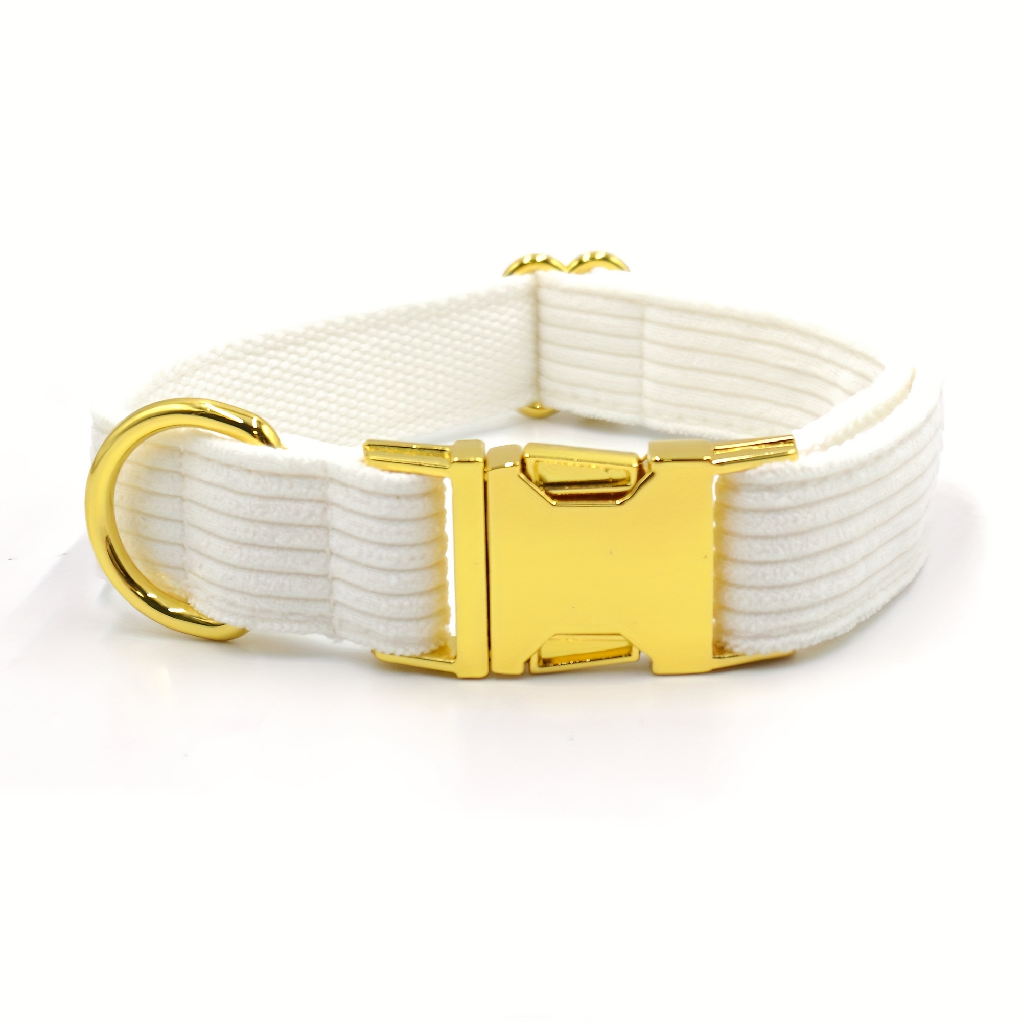 Personalized Corduroy Dog Collar with DIY Engraved Name