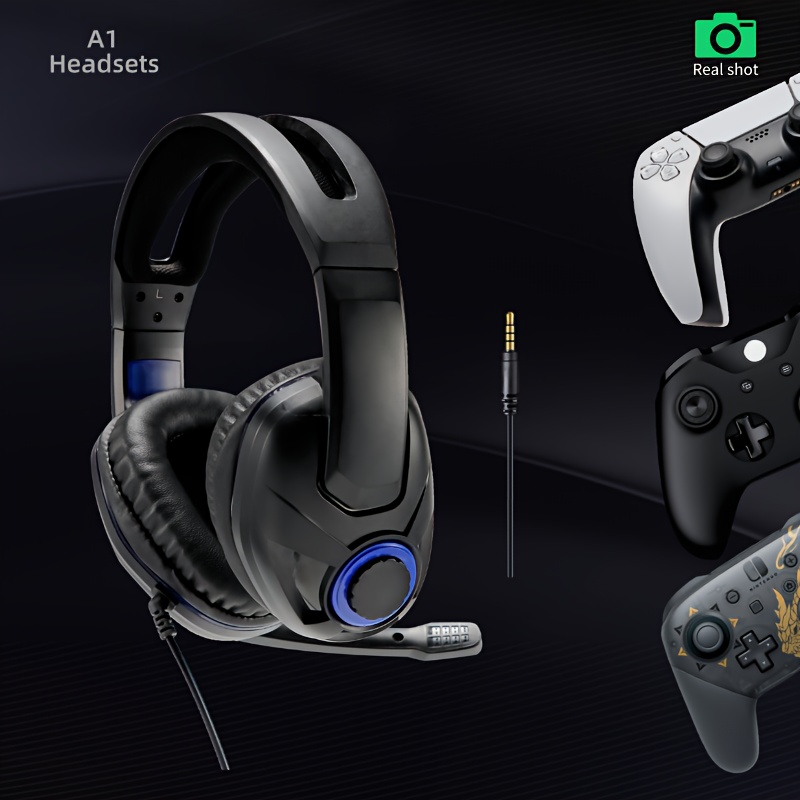 A1 Gaming Headset With Microphone E sports Computer Wired - Temu