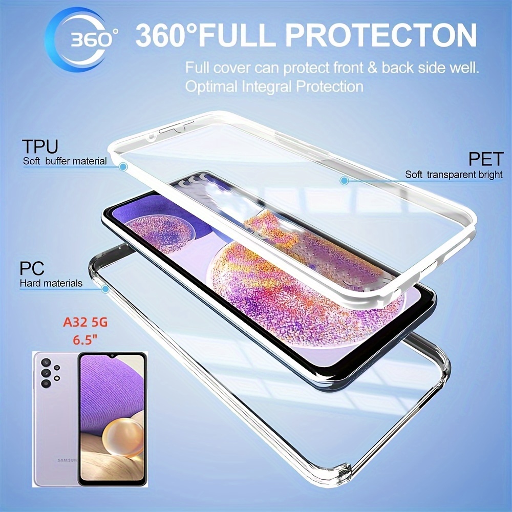 For Samsung Galaxy A34 5G Case 360 Full Body Protection Front Back Clear  Cover