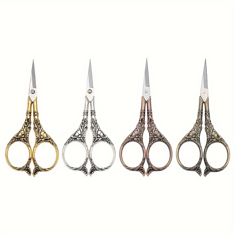 Vintage Embroidery Sharp Scissors 2 Pack, 5 Inches Craft Sewing Scissor  Pointed Stainless Steel Multipurpose Detail Beauty Shear
