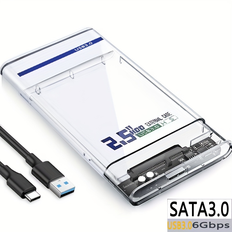 Transparent Mobile Hard Drive Box 2.5 Inch Sata To Usb3.0 Notebook External  Ssd Solid State Hard Drive Box Notebook Universal