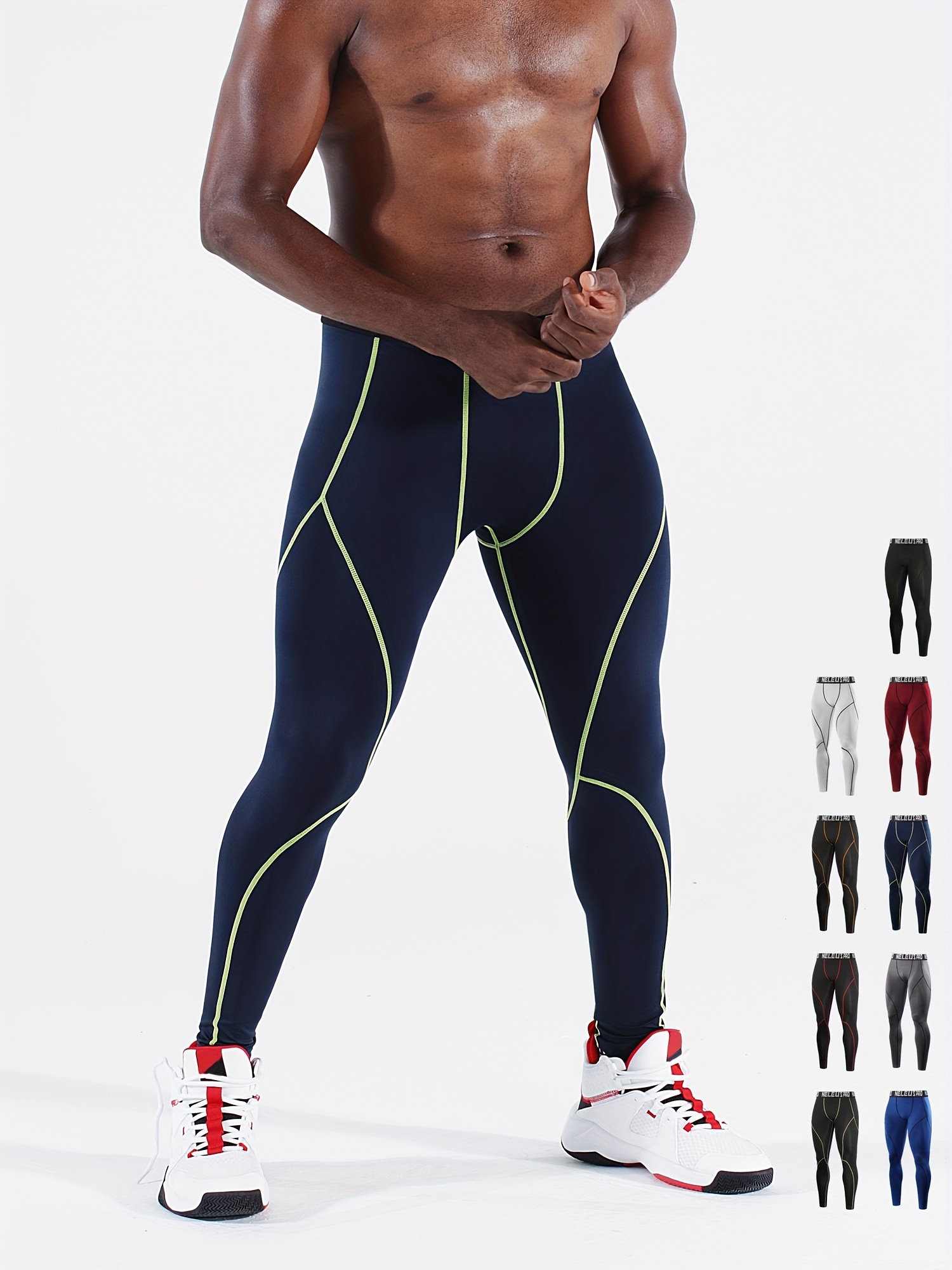 Men Sweatpants # Compression Basketball Tights High Elastic Sports Football  Pants Quick Dry Men Fitness Running Leggings L5U5