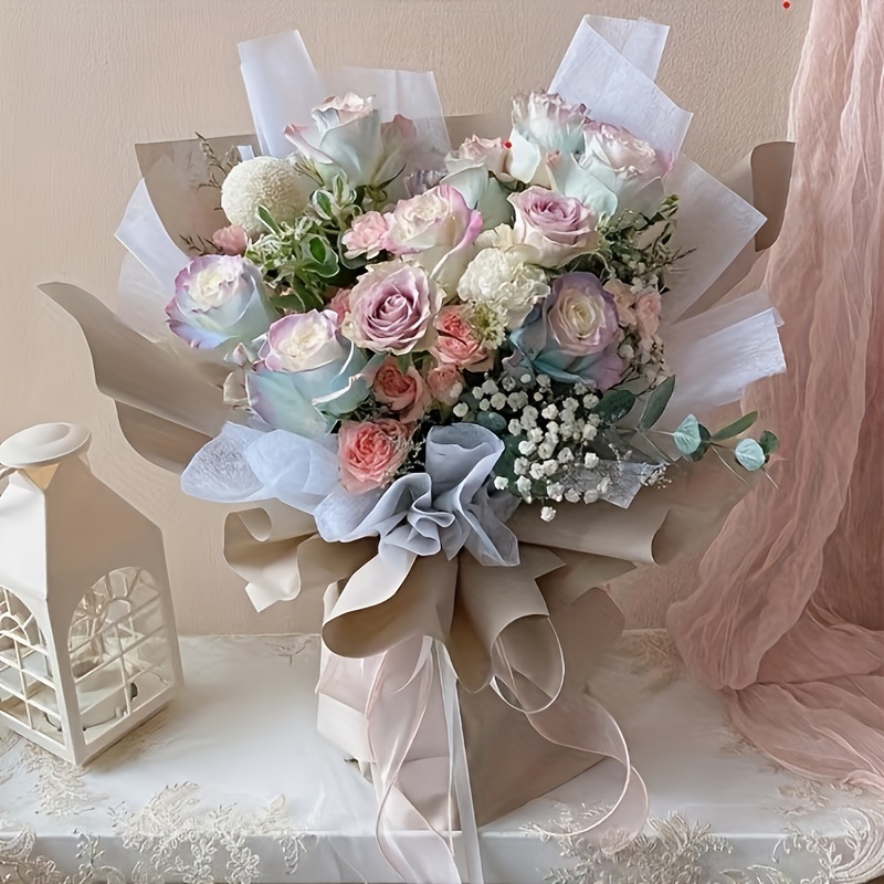 Bouquet Making Material with Paper Wrap with Gift Bag Wife Gift