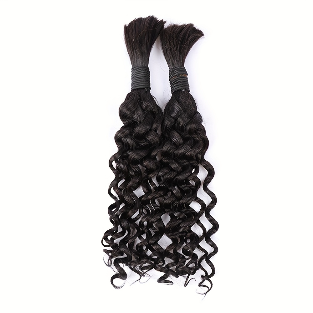 Water Wave Bulk Human Hair Braiding No Weft (1pack 2bundles) - Temu