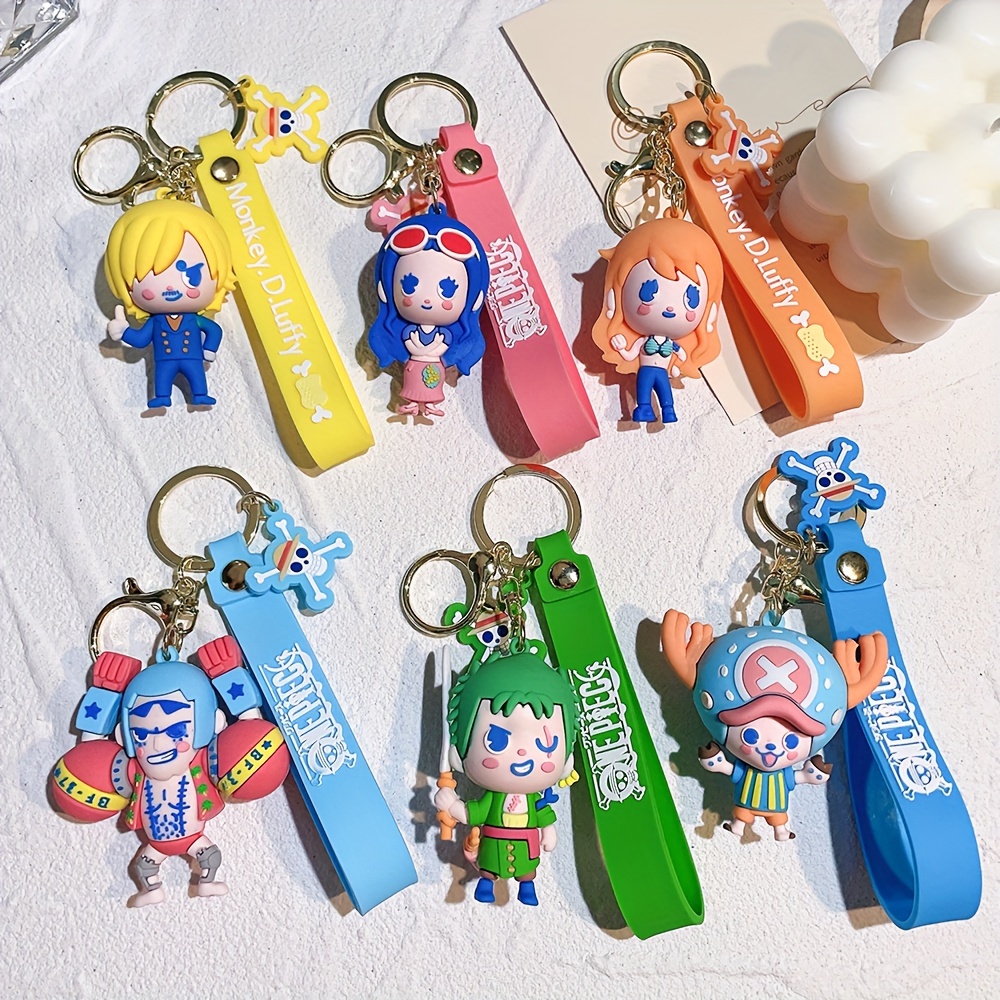 Anime One Piece Keychain rufy Zoro Portgas \ D * Ace portachiavi