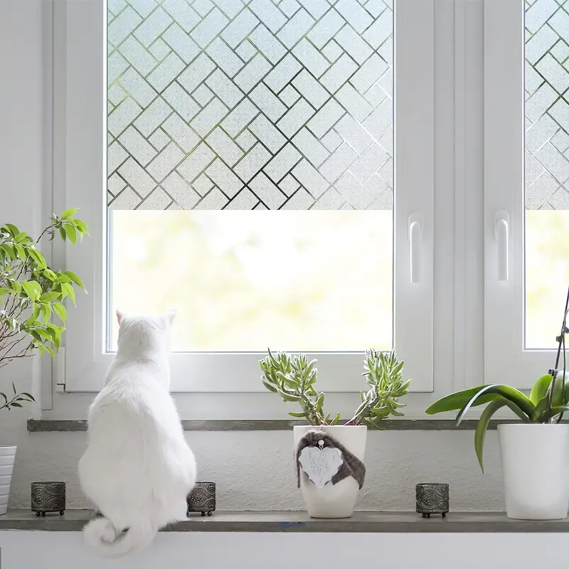 1 Stück Fenster Sichtschutzfolie Statisch Haftende Milchglas - Temu Germany