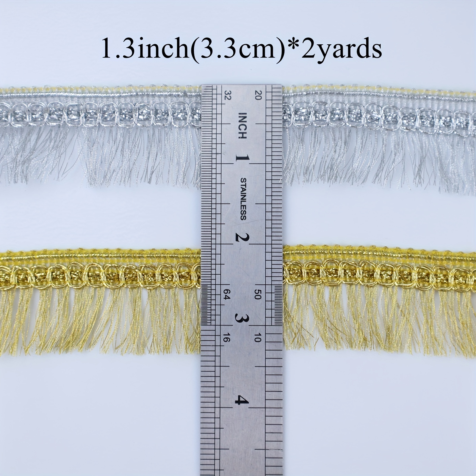 5 yardas de 7.9 in de largo borla de encaje con flecos de cinta para  cortinas vestidos flecos para coser adornos accesorios de ropa beige