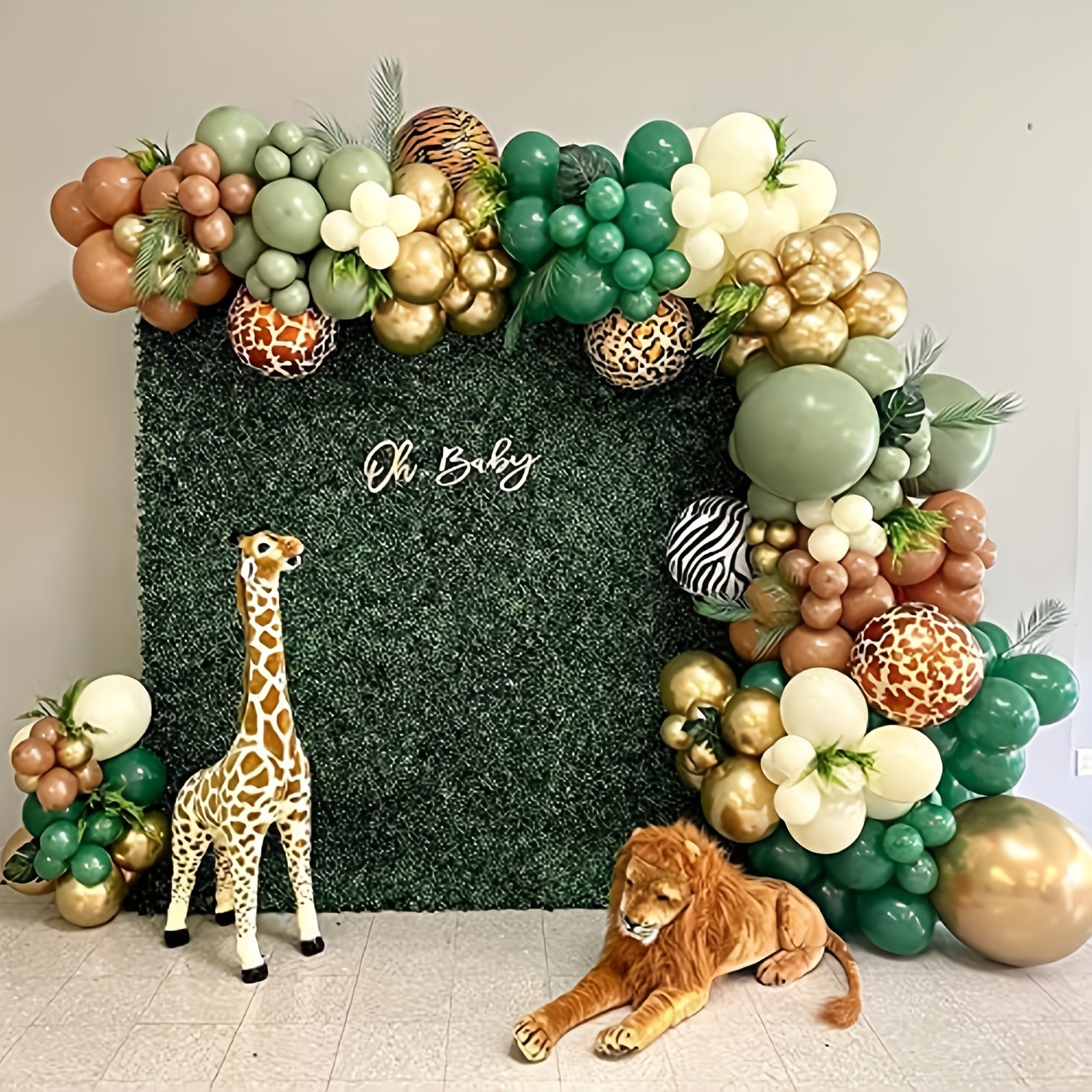 Ballons jungle tropicale pour enfant, mini ballon, modèle dinosaure,  safari, feuille de palmier, décorations de fête