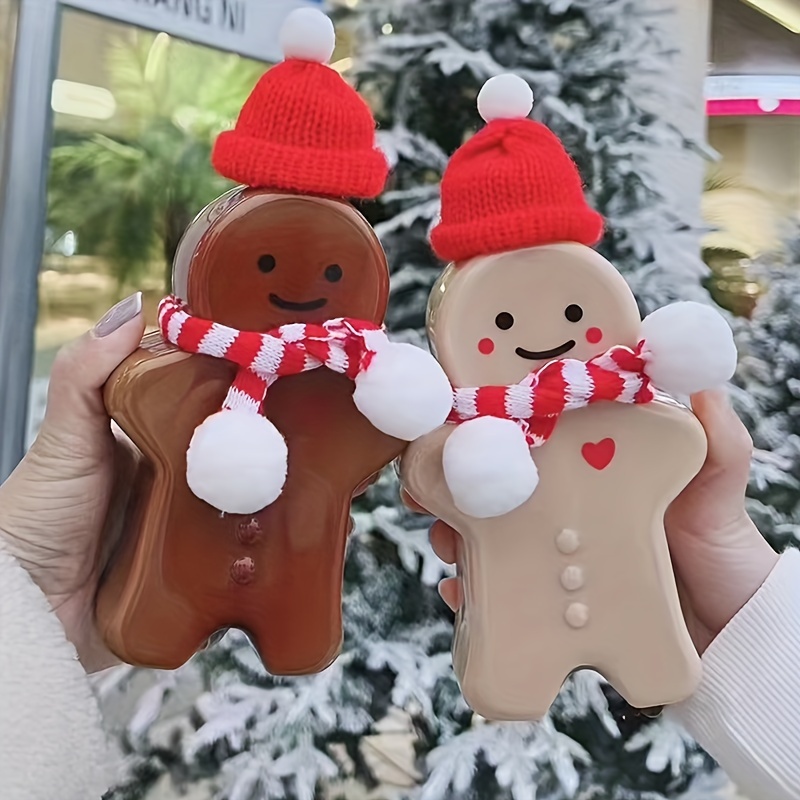 Christmas Gingerbread Man Juice Bottle Empty Portable Shaker - Temu
