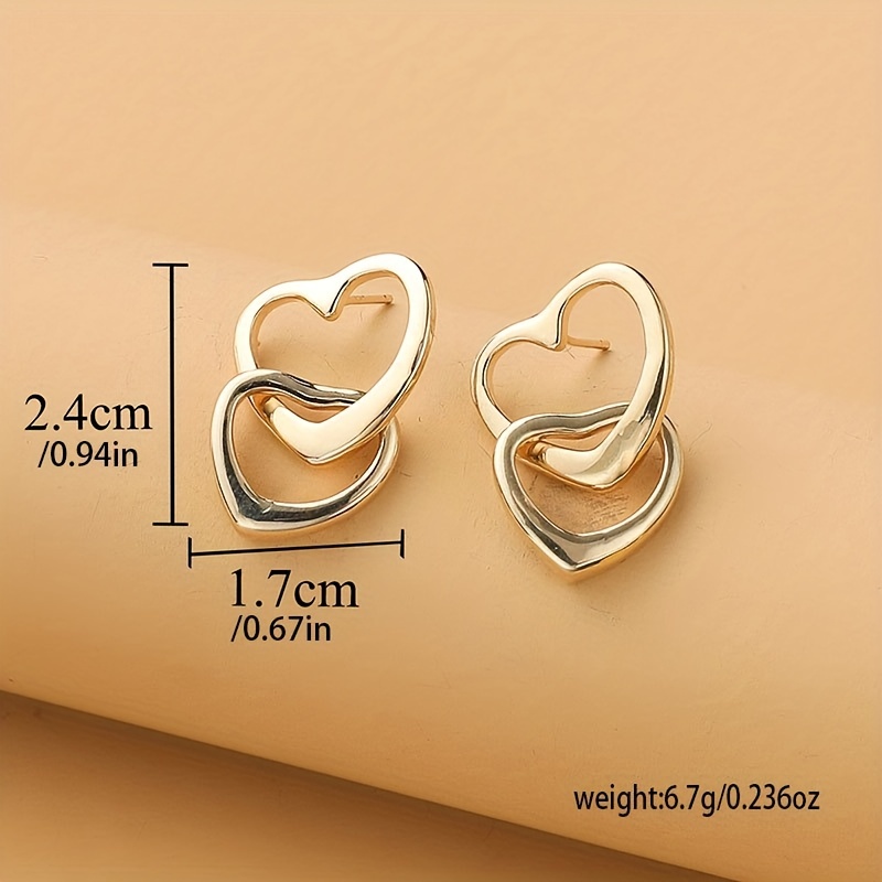 Interlocking 2024 heart earrings