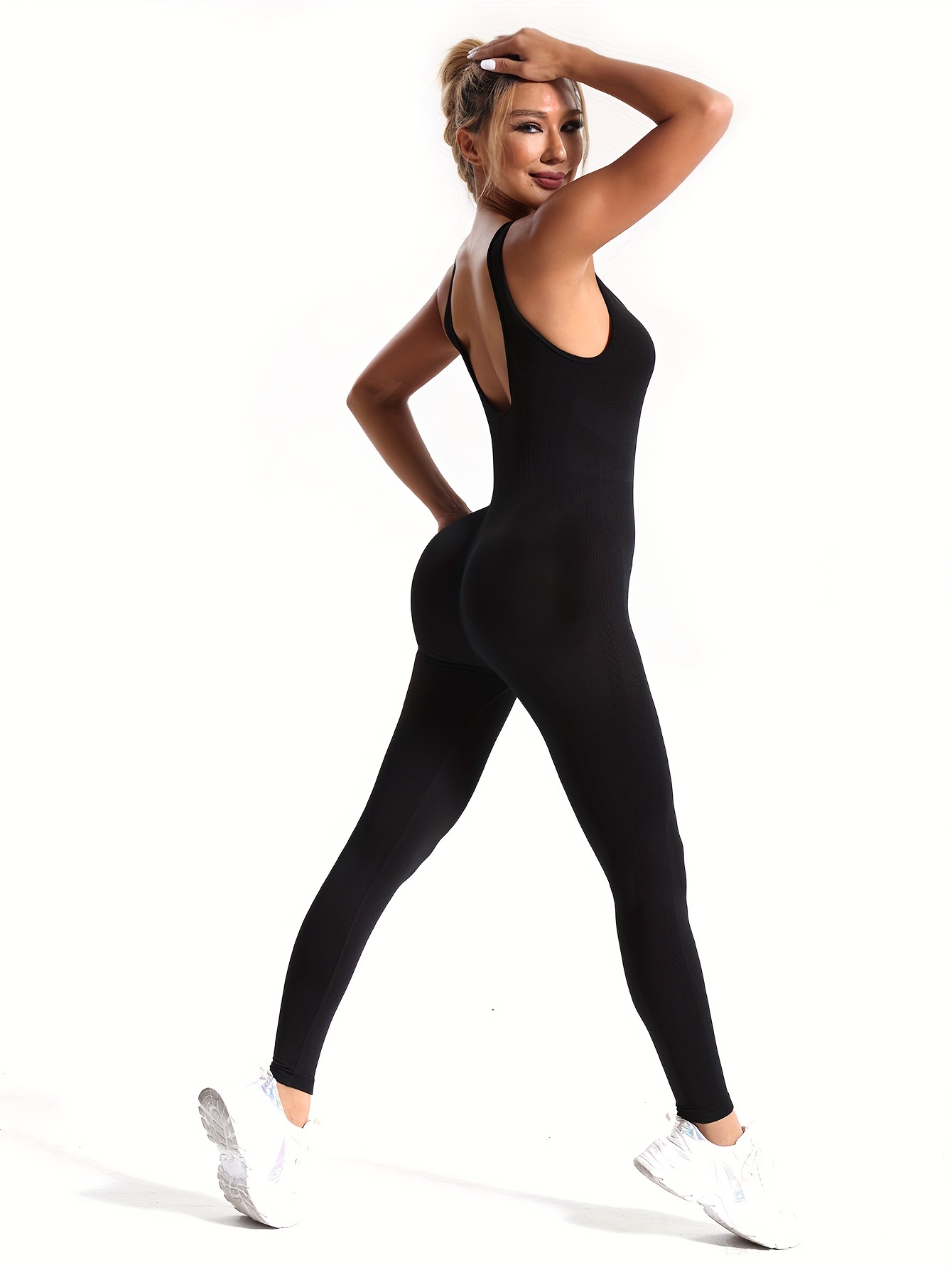 Women's Yoga Seamless Jumpsuits Fitness Workout Gym Workout - Temu