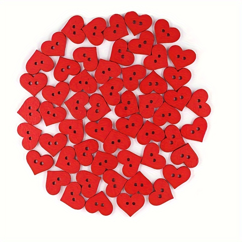 20/50/100 Uds. Botones Decorativos De Corazón De Madera Rojo De 20mm  Decoraciones De Boda Manualidades DIY Scrapbooking Costura Fabricación De  Tarjeta