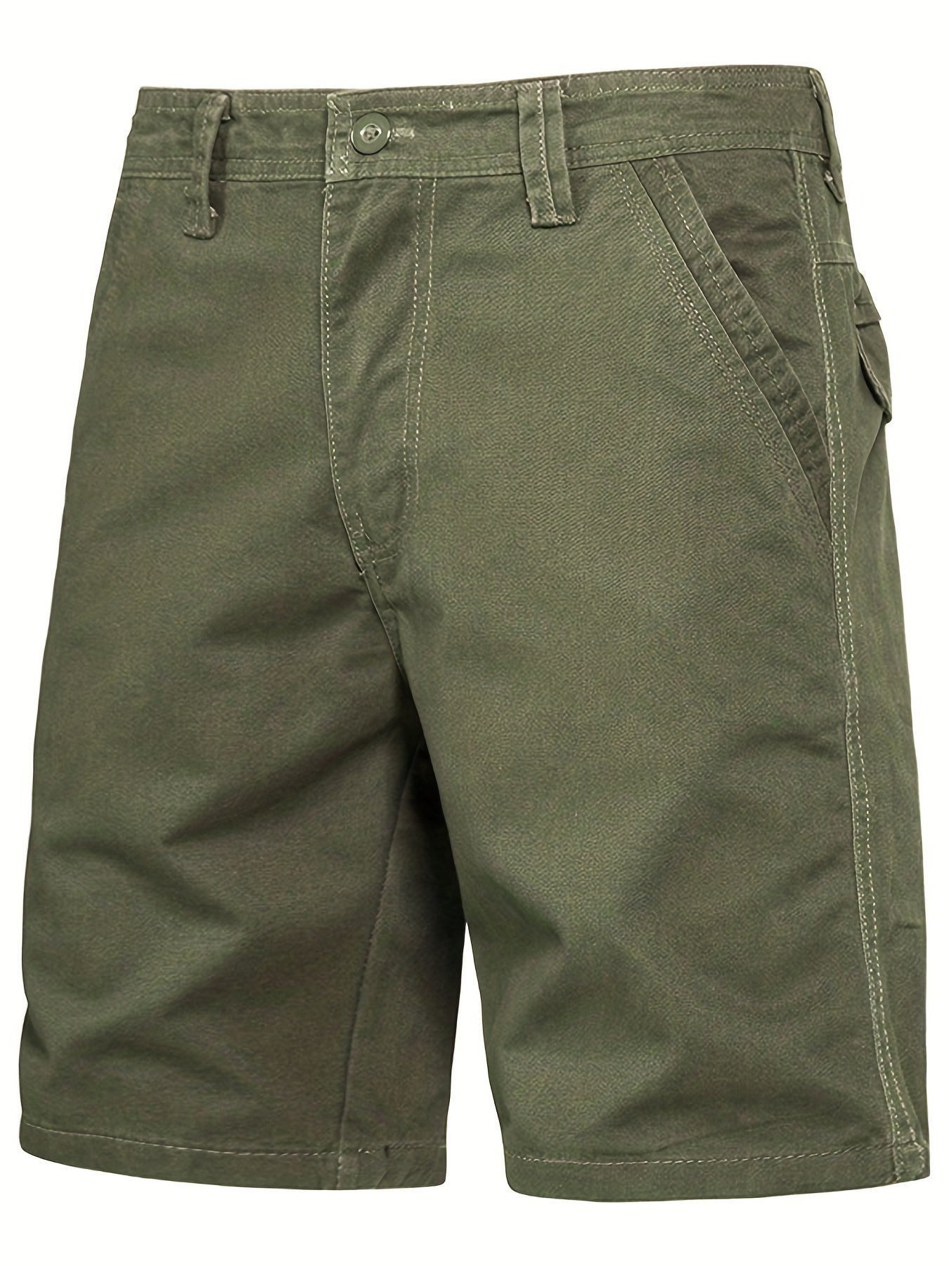 Solid Cotton Breathable Men's Cargo Short Pants Lightweight - Temu