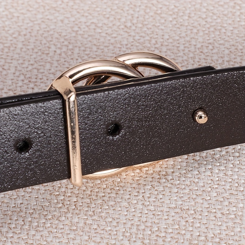 Double O Ring Buckle Belt for Women